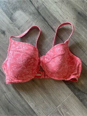 Kensie Coral Pink Floral Underwire Bra